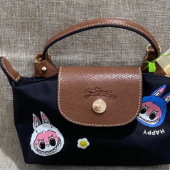 Longchamp Black Mini Tote Bag In A Classic Dumpling Shape. - Picture 2 of 6